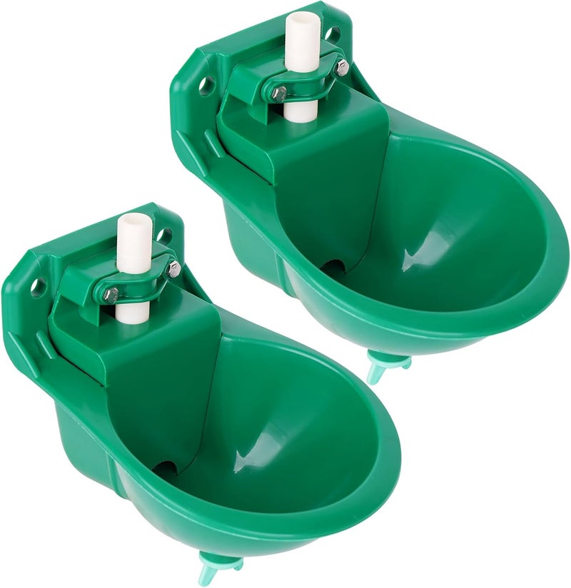 NAOEDEAH Goat Waterer, Livestock Waterer for Sheep Dog Piglet Calf Horse Farm Water Troughs for Livestock Automatic Water Bowl Plastic Drinking Bowl Water Dispenser 2 Pack - Image 1